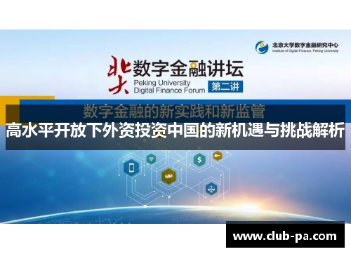 高水平开放下外资投资中国的新机遇与挑战解析